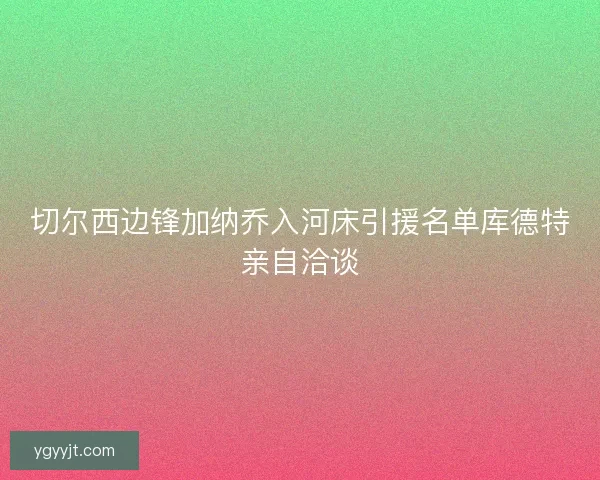 切尔西边锋加纳乔入河床引援名单库德特亲自洽谈 切尔西边锋加纳乔入河床引援名单库德特亲自洽谈