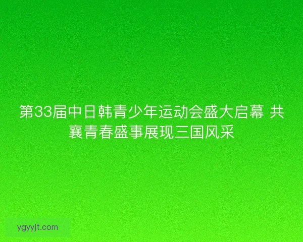 第33届中日韩青少年运动会盛大启幕 共襄青春盛事展现三国风采